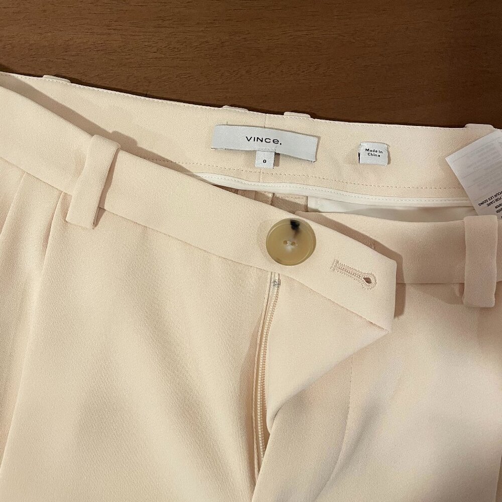 Vince Drop-Waist Pleated Crepe Trouser (Size 0)